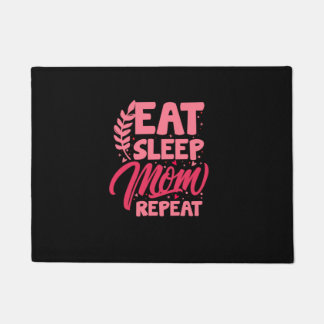 Tapete Arte da Mãe Comer Dormir Mãe Repetir