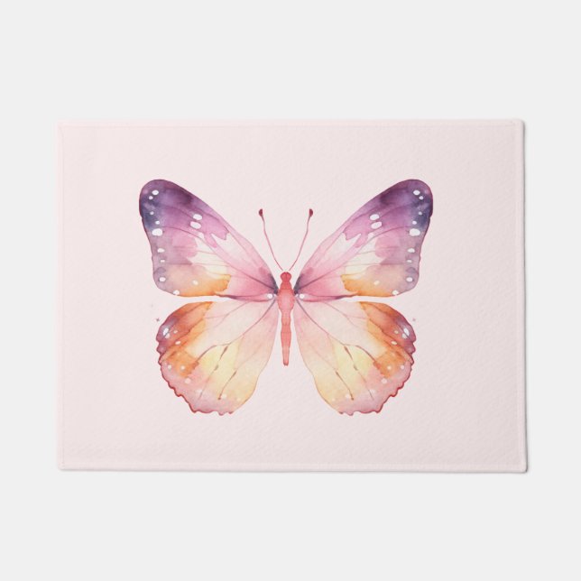 Tapete Arte de Borboleta em Aquarela  (Frente)