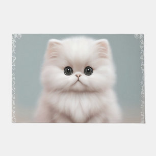 Tapete Arte de Gato de Enfermeiro Persa Fluffy