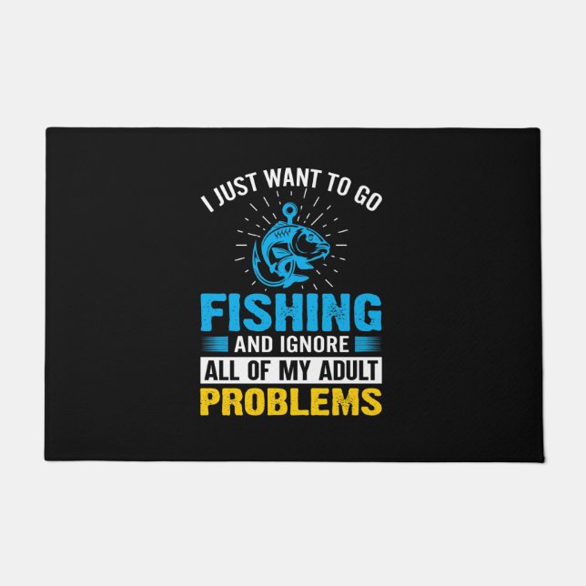 Tapete Arte De Pesca Eu Só Quero Ir Pescar (Frente)