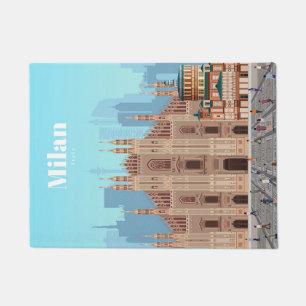Tapete Arte de Viagem Viaje para Milão Itália