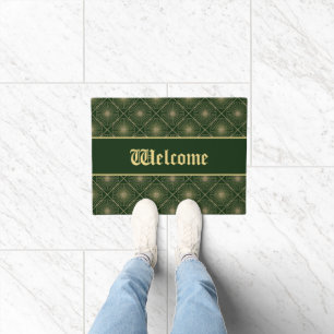 Tapete Arte Deco Pessoal Glam Dourado Verde & Dourado
