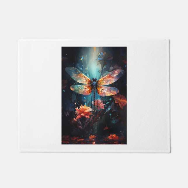 Tapete Arte Flor Dragonfly - Vidro Estampado (Frente)