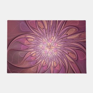 Tapete Arte floral fractal moderna abstrata cores de frut