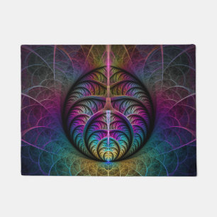 Tapete Arte Fractal Abstrato com Padrão Trippy