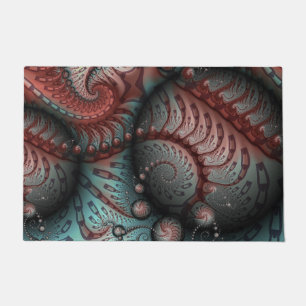 Tapete Arte fractal de fantasia vívida abstrata marrom az