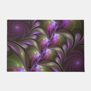 Tapete Arte Fractal de Khaki, Abstrato violeta e colorida