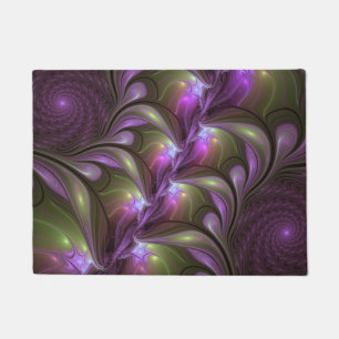Tapete Arte Fractal de Khaki, Abstrato violeta e colorida