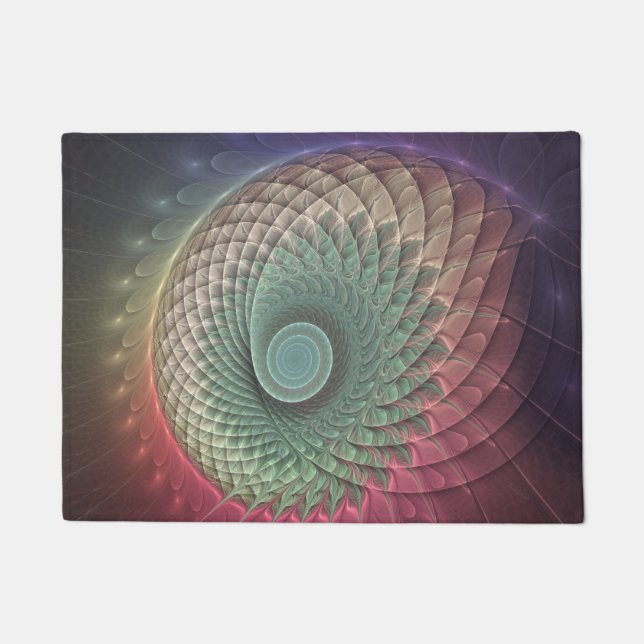 Tapete Arte Fractal Moderna Colorida abstrato Snail (Frente)