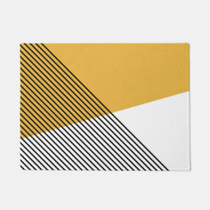 Tapete Arte geométrica simples, branca e amarela