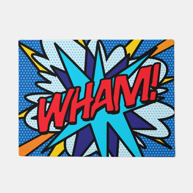 Tapete Arte Pop de Quadrinhos WHAM Super-herói (Frente)