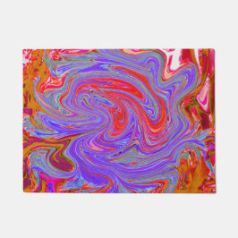 Tapete Arte retrógrada de Abstrato de Groovy Vermelho e R