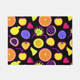 Tapete Artesanato de Frutas Neon Vibrantes
