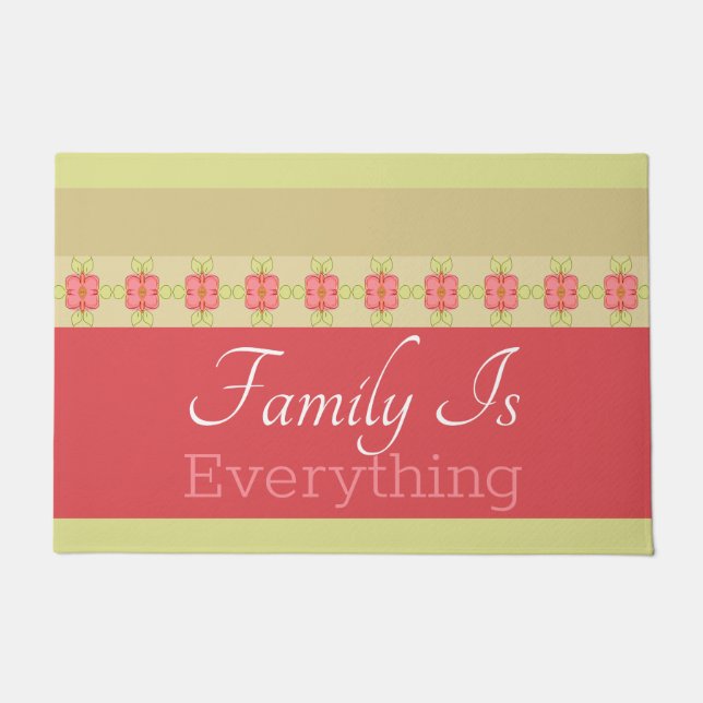 Tapete Artsy Cor-de-rosa, floral acentuado (Frente)