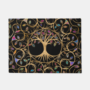 Tapete Árvore da vida - Yggdrasil - folhas coloridas