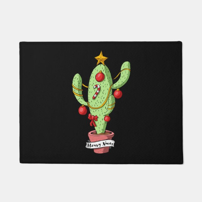Tapete Árvore de Cactus Natal (Frente)