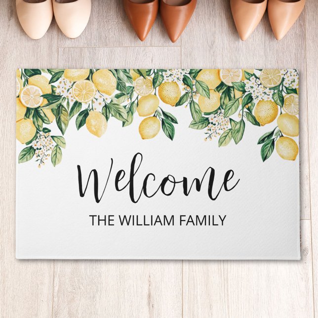 Tapete Árvore de limão amarela monograma (In situ)