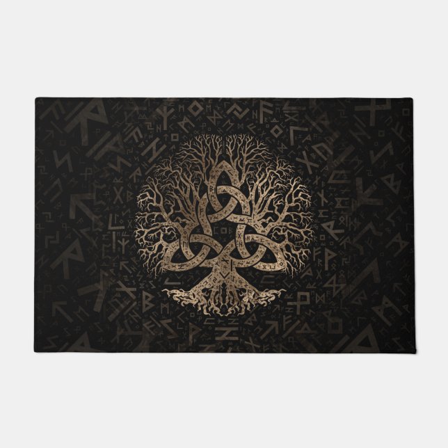 Tapete Árvore de vida com o Triquetra no teste padrão de (Frente)