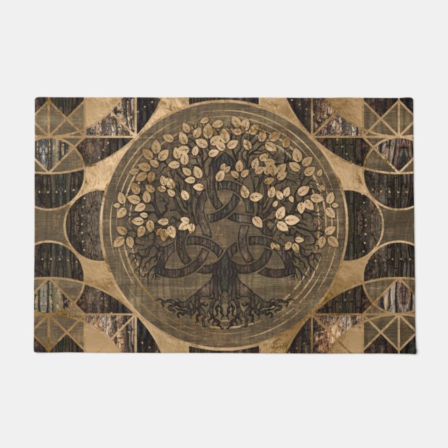 Tapete Árvore de vida - Yggdrasil - latido e ouro de (Frente)