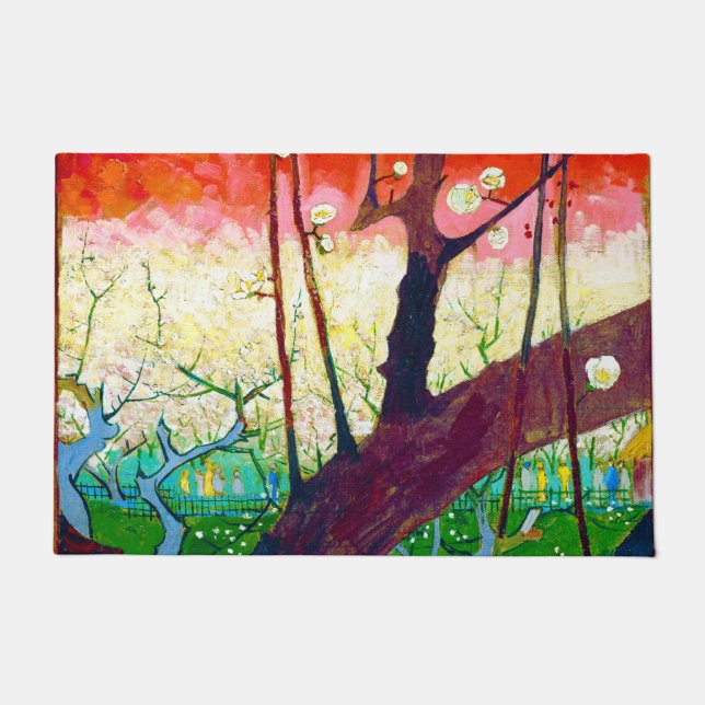 Tapete Árvore florescente de ameixa (após Hiroshige), Van (Frente)
