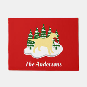 Tapete Árvores amarelas do Evergreen do Natal de Labrado