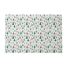 Árvores de Natal Boho Vermelhas e Verdes Feriado