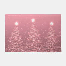 Tapete Árvores de Natal Elegante, Rosa Dourado 