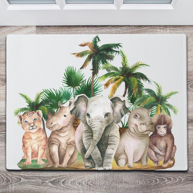 Tapete Árvores de Palma de Animais Safari (Criador carregado)