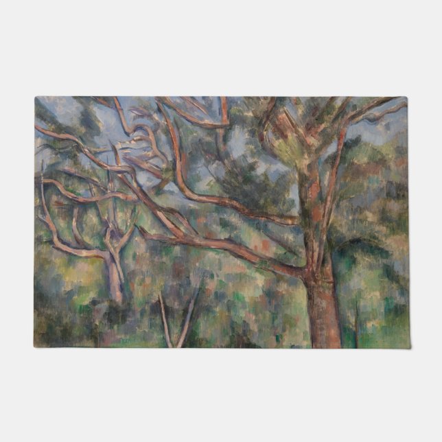 Tapete Árvores e Estrada, Paisagem Pós-Impressionista (Frente)