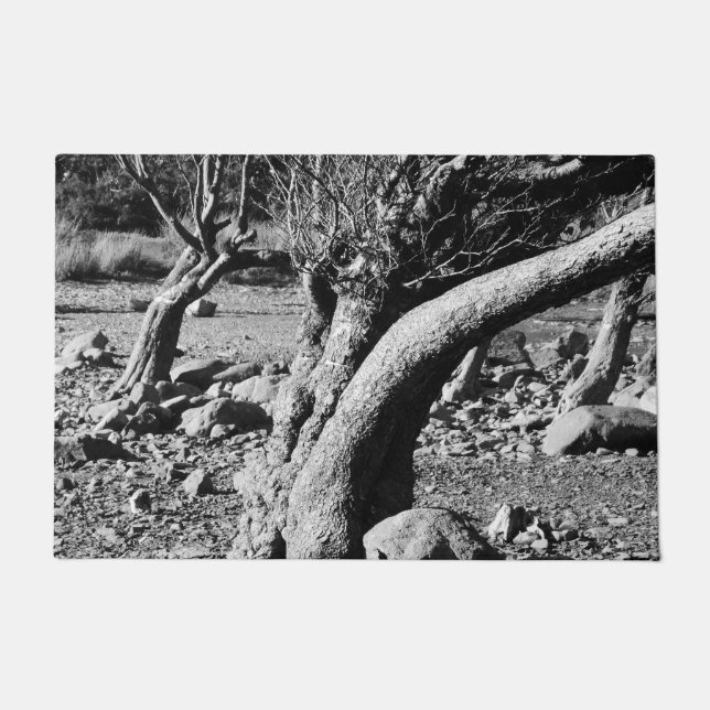 TAPETE ÁRVORES PRETAS E BRANCAS (Frente)