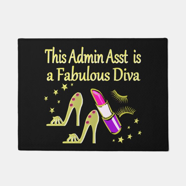 Tapete ASSISTENTE DE ADMIN DO GLITZY Dourado DIVA DESIGN (Frente)