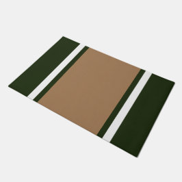 Tapete Athletic Mocha Branco Faixas Esverdeadas de Corrid