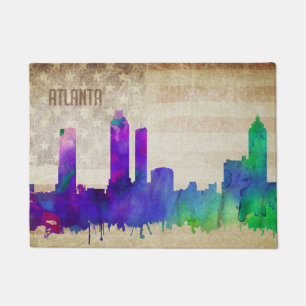 Tapete Atlanta, skyline da cidade da aguarela de GA  