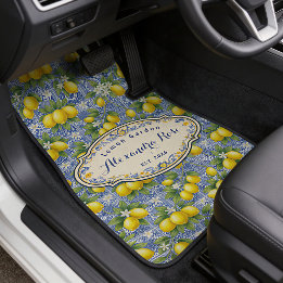 Tapete Automotivo Azulejo Azul Nome de Limão Country Francês Aquarel