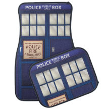 Cabine de Polícia Vintage Azul Britânica