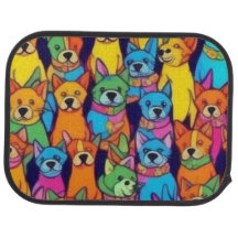 Cães bonitos e coloridos cães felizes