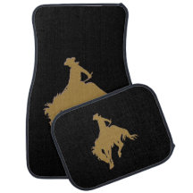 Cavalo Bucking do vaqueiro Dourado preto
