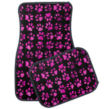 Estampas de pata rosa