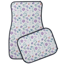Flor de Campo Watercolor Roxo Verde