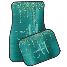Girly Teal Bruted Metal Driblando Nome da Lista