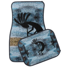 Kokopelli Southwest Desert Mosaico Azul