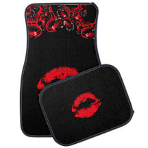 Lábios de Lipstick vermelhos Iniciais de monograma