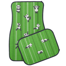 Tapete Automotivo Set of Car Mats Cute Panda Yoga