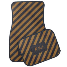 Tiras de Burlap Azul Escuro Monograma e Tan Faux