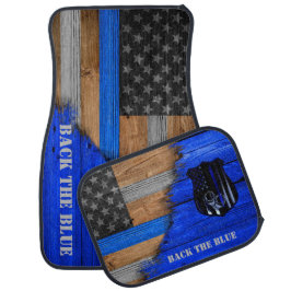 Tapete Automotivo Traseira do azul - Sinalizador Blue Line Car Mats