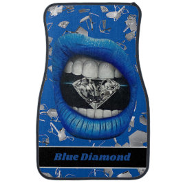 Tapete Automotivo Vidro estilhado azul e tapete de chão de carro de 