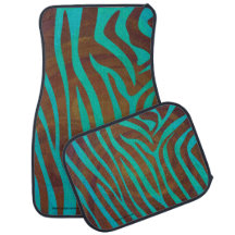 Zebra Brown e Teal Impressão