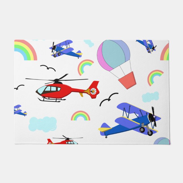 Tapete Aviões, helicópteros e balões (Frente)