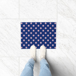 Tapete Azul Branco Patriótico Stars Porta Moderna Mat