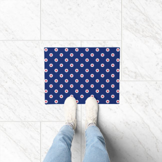Tapete Azul Branco Patriótico Stars Porta Moderna Mat